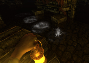 Wet footsteps